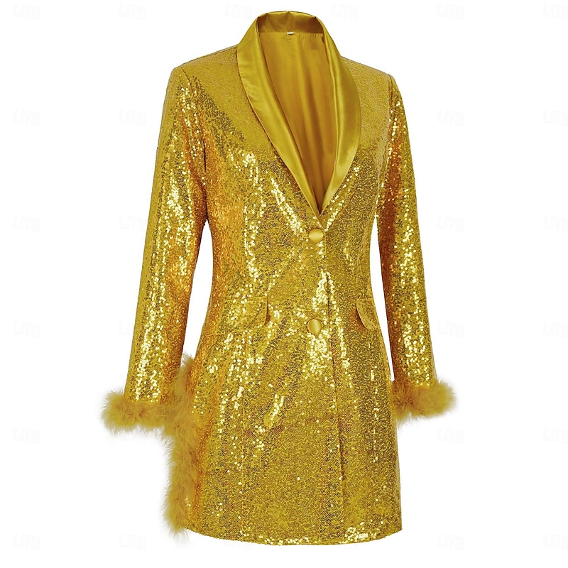 Retro Vintage 1980s Dress Suits & Blazers Disco Sequins Fancy Dress Women's Party / Evening Pride Parade Pride Month Adults Dress3