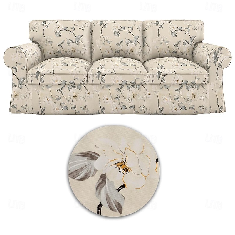 100% Cotton Sofa Cover Floral Quilted Slipcovers  UPPcover LITB PRIME cover3