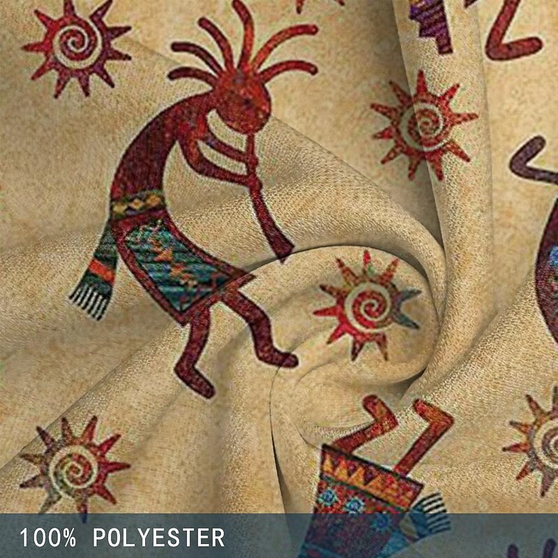 Men's Print Casual Pants Mid Waist Holiday Straight Leg Summer Spring 3D Print Beige3