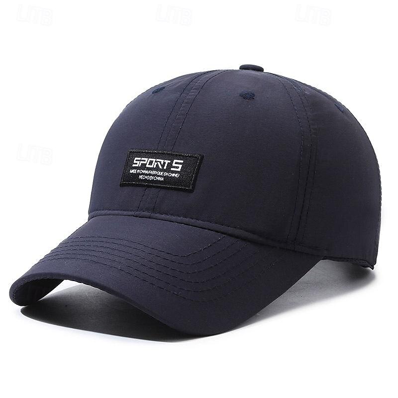Men's Baseball Cap Sun Hat Trucker Hat Black Navy Blue Polyester Fashion Casual Street Daily Letter Adjustable Sunscreen Breathable Quick Dry3