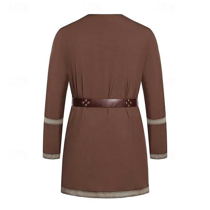 Medieval Renaissance 17th Century Masquerade Shirt Tunic Pirate Knight Ritter Embroidered Fancy Dress Men's Fantasy Halloween Carnival Masquerade Performance LARP Ren Faire Adults' Shirt3