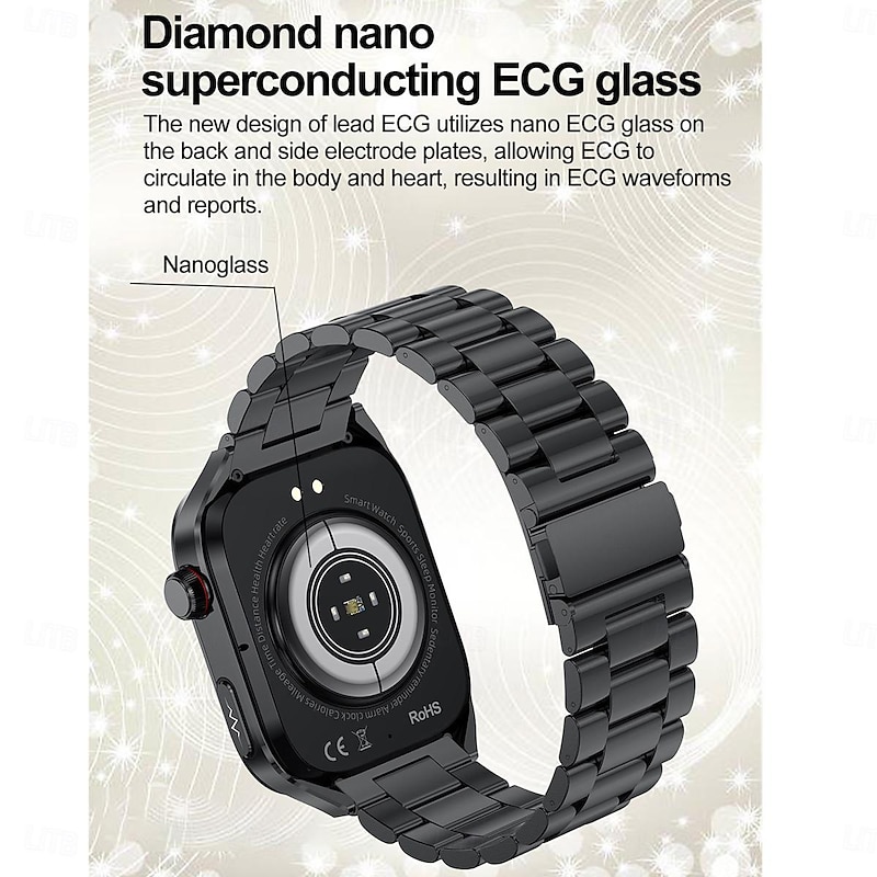 TK16 Smartwatch Bluetooth Call Health Monitoring Step Sports Watch Voice Assistant Smart Bracelet4