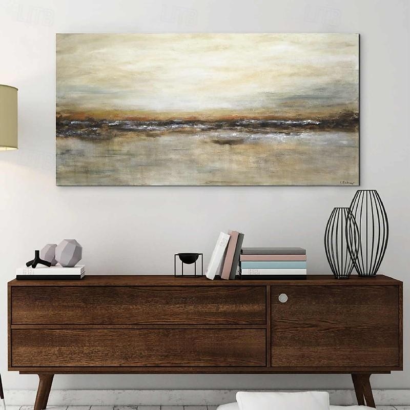 large wall art Minimalist Abstract Mountain Painting hand painted Extra large Landscape foil painting wall art gray gold canvas painting on canvas abstract painting for Living room painting4