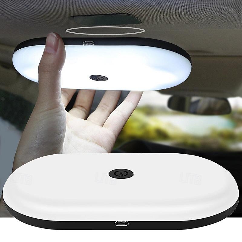 1pc Car Reading Light Adhesive Car Light Car Supplies Auto Ceiling Light Led Illuminating Lamp, Car Dome Ceiling Lamp Car Roof Light Adjustable Plastic Headlights