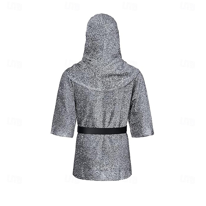 Retro Vintage Medieval Renaissance Armor Shirt Tunic Knight Ritter Crusader Celtic Knight Fancy Dress Men's Viking Halloween Carnival Masquerade Performance Stage Renaissance Fair Adults Shirt Shawl3