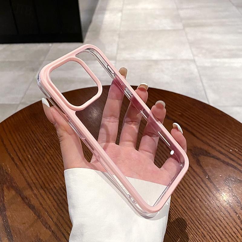 Phone Case For iPhone 16 15 14 Pro Max Plus 15 14 Pro Max 13 Pro Max Back Cover Transparent Shockproof TPU Acrylic3