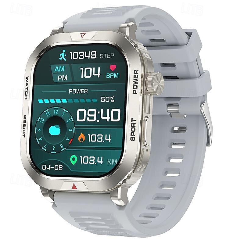 Smart Watch 2.01 inch Smartwatch Fitness Running Watch Bluetooth Pedometer Call Reminder Activity Tracker Compatible with Android iOS Women Men Hands-Free Calls Waterproof Media Control4