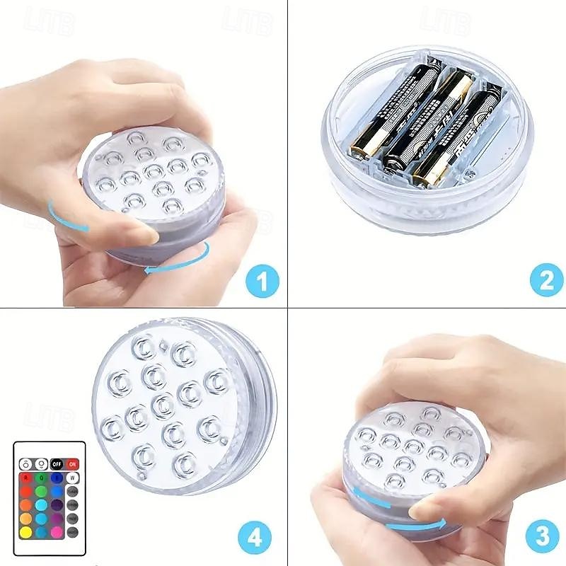 Submersible LED Pool Light, RGB Color Changing 13-LED Magnetic - Wireless Remote Control, Waterproof for Pool, Aquarium, Bathtub Decor, Parties, Holidays, Garden Fountain 6