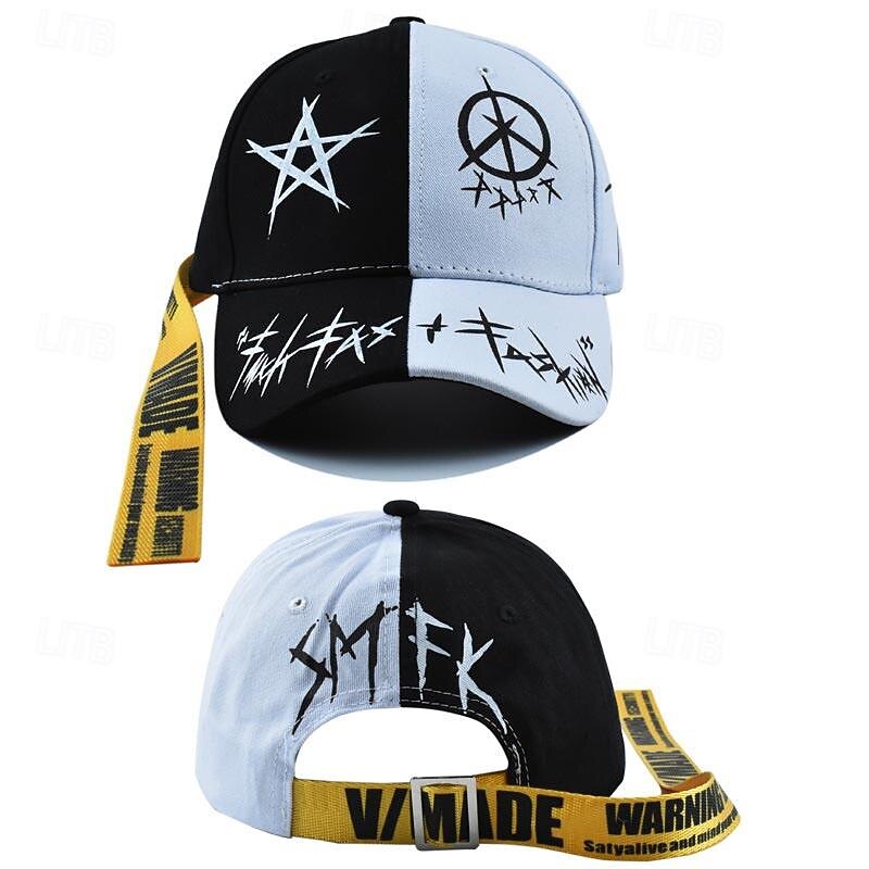 Men's Baseball Cap Sun Hat Trucker Hat Black White Cotton Fashion Casual Street Daily Star Adjustable Sunscreen Breathable4