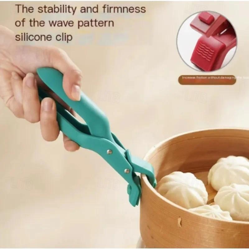 Anti Scald Plate Bowl Dish Pot Holder Holder Silicon Clamp Anti-hot Clip Lifter Kitchen Oven Accessories Tool4