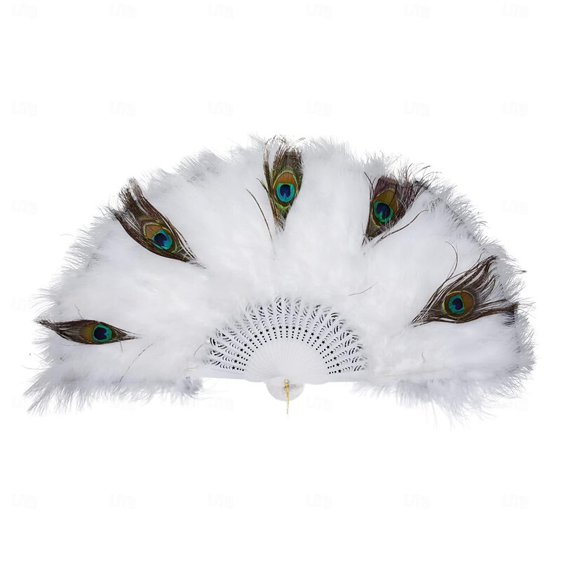 Retro Vintage Roaring 20s 1920s Feather Fan The Great Gatsby Flapper Girl Wedding Guest Feather Fancy Dress Women's Halloween Carnival Masquerade Party / Evening Wedding Reception Bachelorette Party4