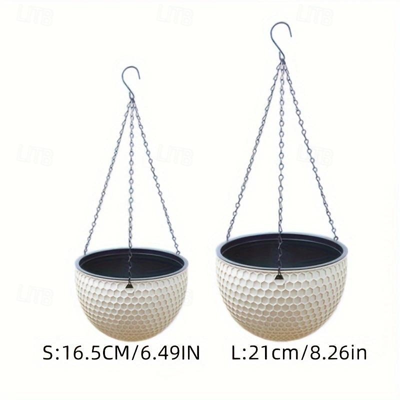 Hanging Planters Self Watering Hanging Baskets Dark Grey For Indoor Outdoor Plants Flower Plant Pots4