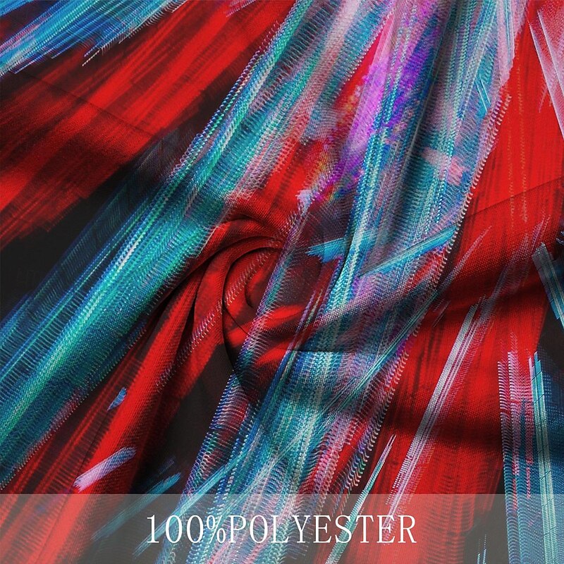 Men's Geometric Polo Shirts Golf Shirt Short Sleeve Polo Shirts Collared Shirts Business Casual Vacation Wear Formal Wear Festival Wear Buttons 3D Print Spring & Summer Red3