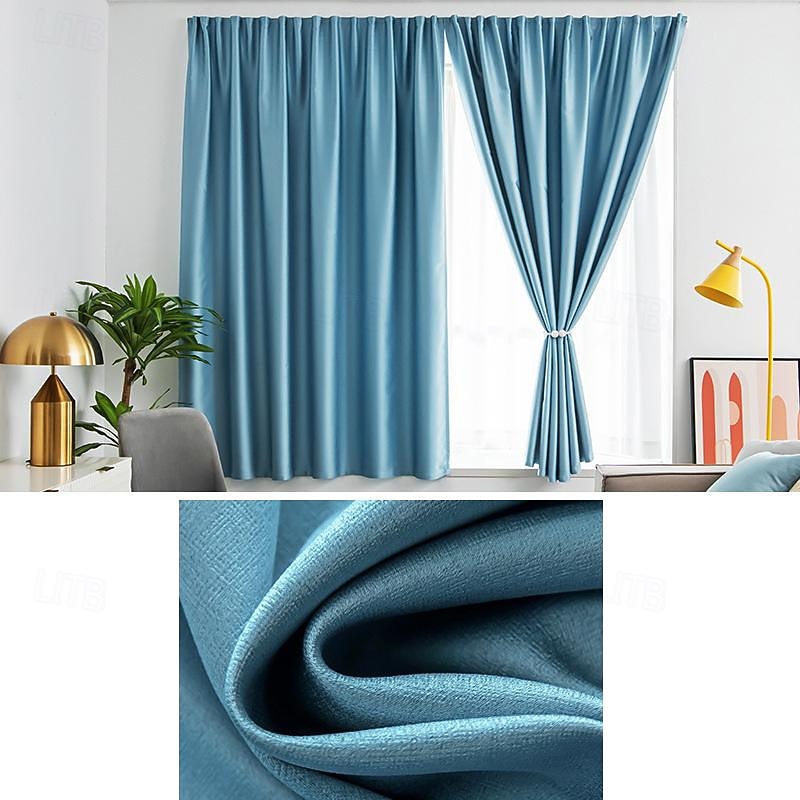 Punch Free Velcro Blackout Curtain for Living Room Bedroom Window Curtain Easy Install Drapes Blinds Kitchen Window(Width*height)4