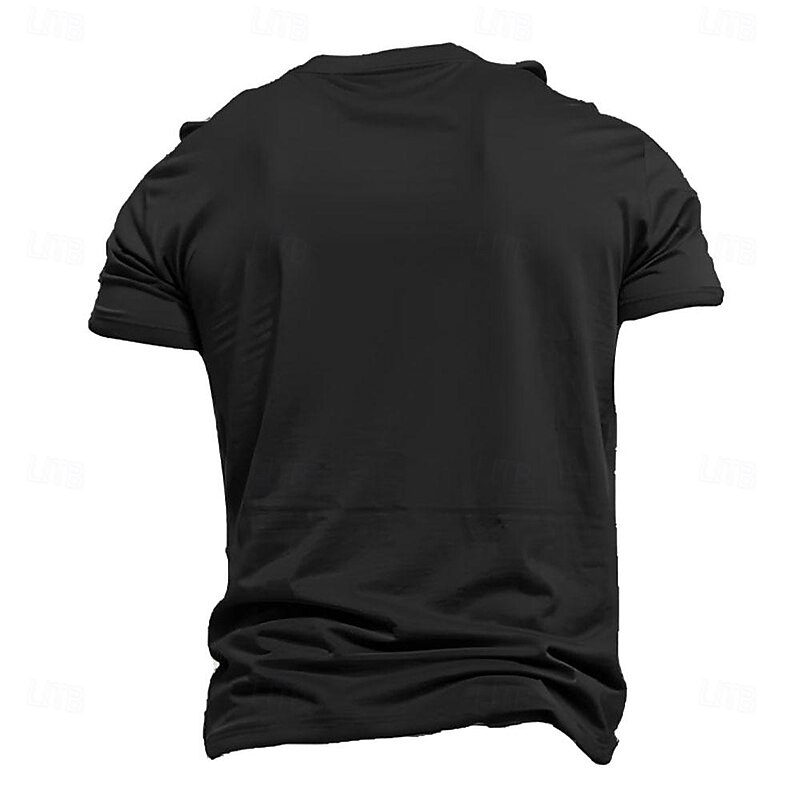 Men's Tribal T Shirt Short Sleeve 3D Print Vacation Fashion Ethnic Casual Summer Spring Black Henley Henley T-Shirt2