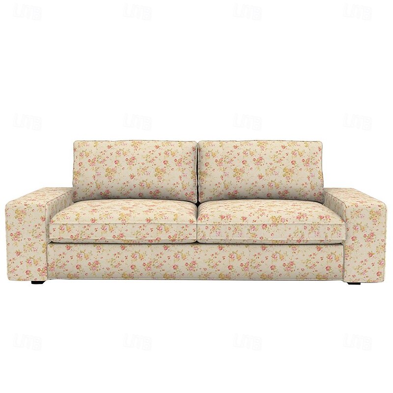 100% Cotton Sofa Cover Floral Colored Quilted Slipcovers  KIVcover LITB PRIME cover4