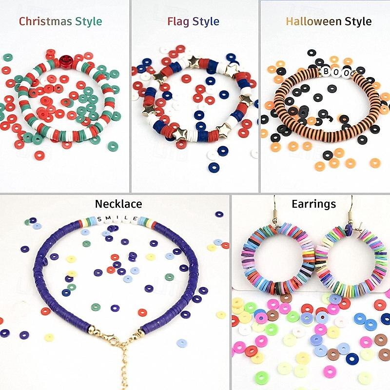 6000 Pieces of Clay Beads Soft Ceramic Pieces Soft Ceramic Beads Handmade Jewelry Bracelets DIY Accessories3