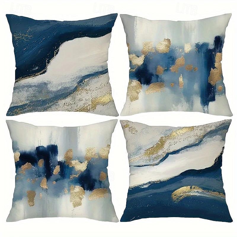 Abstract Marble Decorative Toss Pillows Cover 1PC Soft Square Cushion Case Pillowcase for Bedroom Livingroom Sofa Couch Chair2