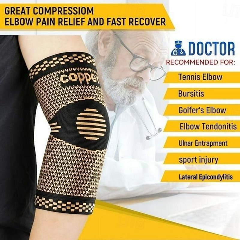 1PC Elbow Braces Compression Sleeves for Tennis Elbow Women Men Golf Elbow Sleeves4
