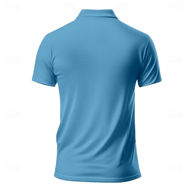 Kentucky Derby Men's Flamingo Hawaiian Polo Shirts Golf Shirt Short Sleeve Polo Shirts Collared Shirts Beach Wear Vacation Wear Tropical Wear Party Outfits Buttons 3D Print Spring & Summer Blue2