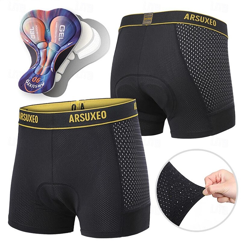 Women's Solid Color Cycling Shorts Bike Shorts Bike Shorts Padded Shorts / Chamois Sports 3D Pad Quick Dry High Elasticity Comfortable Black Yellow Clothing Apparel Bike Wear