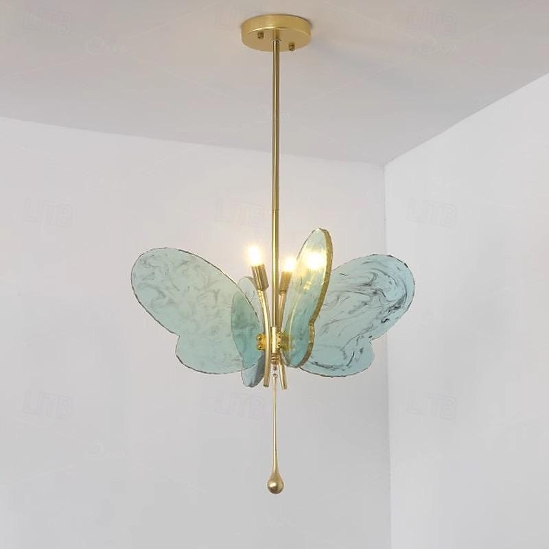 LED Pendant Light Butterfly Chandelier Model Room Clothing Store Hotel Restaurant Hotel Club Lobby Light,Post-modern Light Luxury Creative Flying Saucer Chandelier4