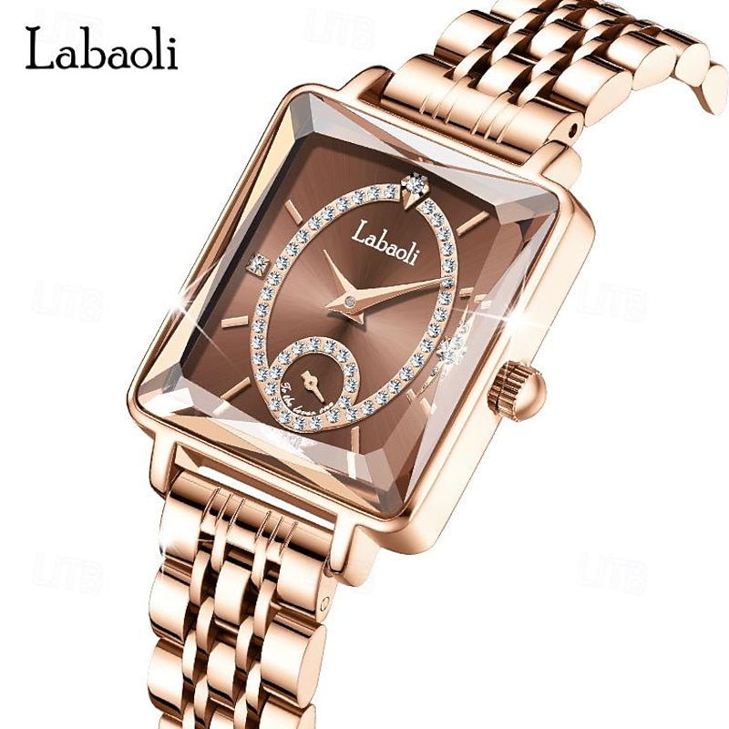 Labaoli Women Quartz Watch Creative Fashion Casual Wristwatch Waterproof Decoration Stainless Steel Watch