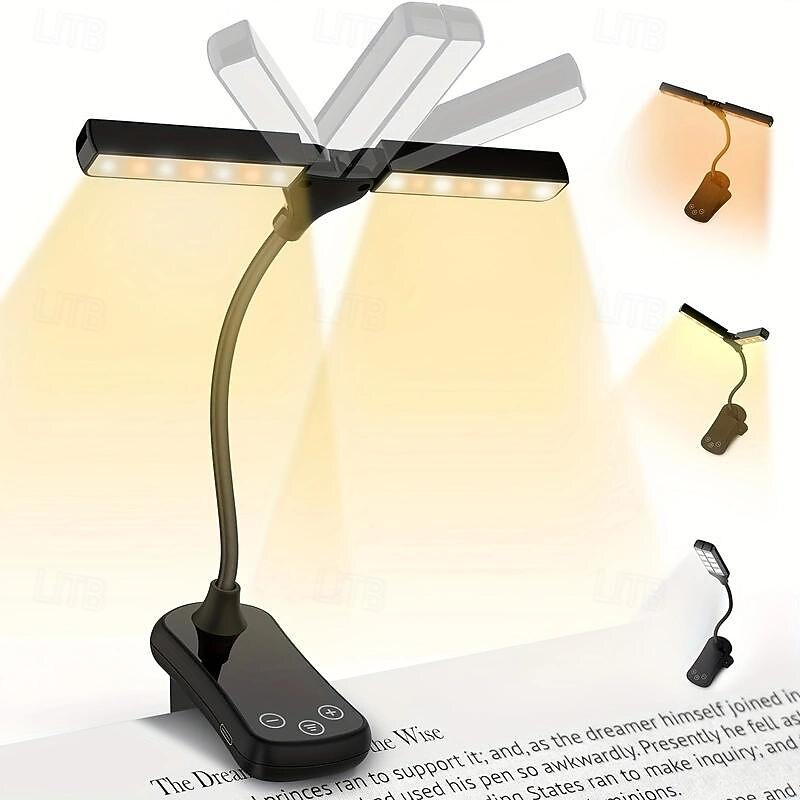 1pc Rechargeable Reading Light, Adjustable LED Light, Small Clip-on Lamp for Desk Reading, Perfect Night Reading Gift