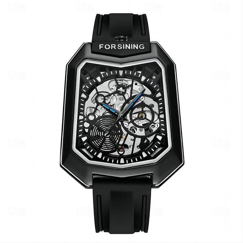 FORSINING Men Mechanical Watch Creative Outdoor Fashion Wristwatch Automatic Self-winding Waterproof Decoration Rubber Watch3