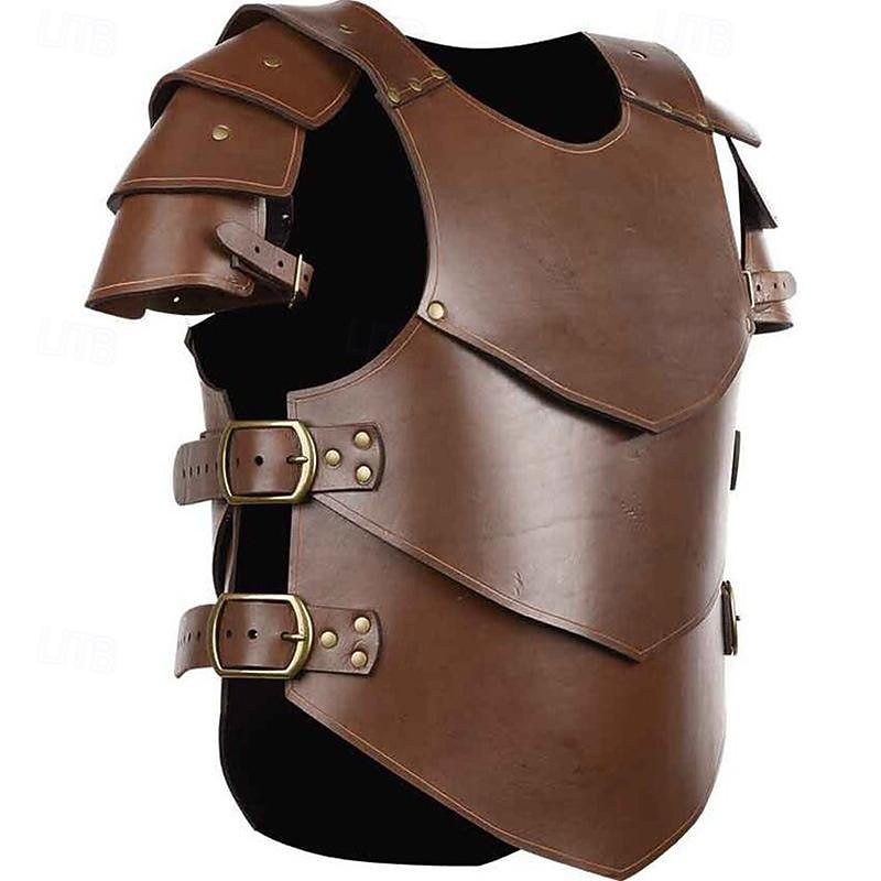 Retro Vintage Medieval Renaissance Armor Vest Chest Guard Knight Ritter Viking Elven Fancy Dress Men's Viking Fantasy Halloween Carnival Masquerade Party Renaissance Fair LARP Adults Vest