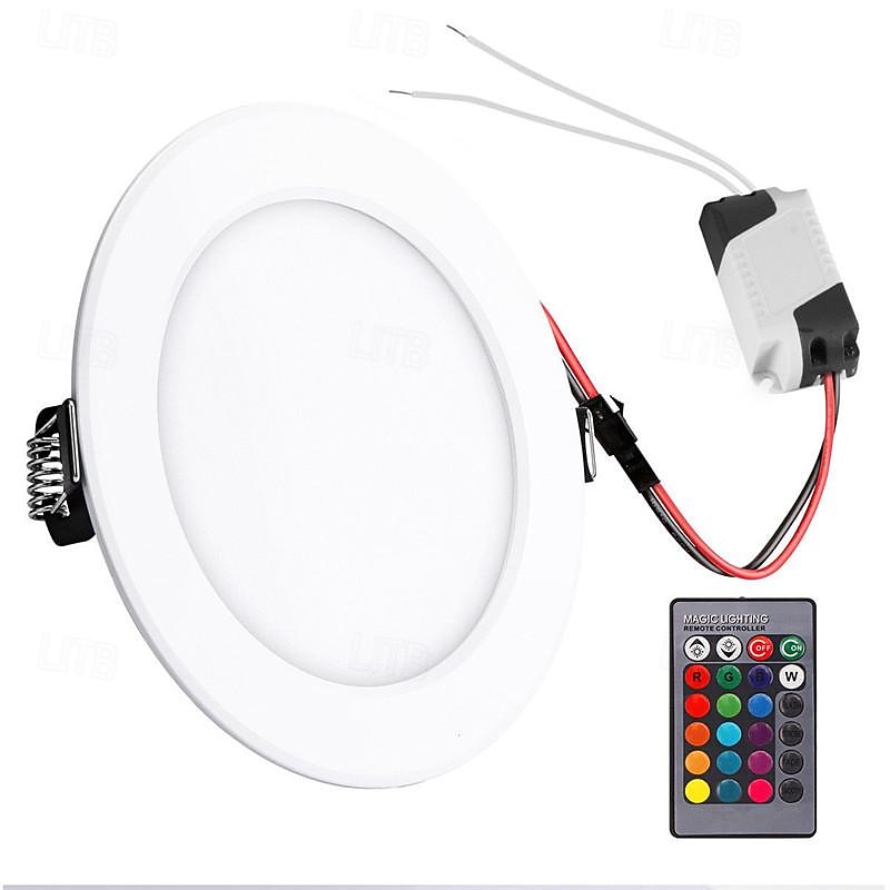 Smart RGB Ceiling Light Downlight Recessed Light 5W/10W 85V-265V LED Colorful Remote Control Light Recessed Lighting2