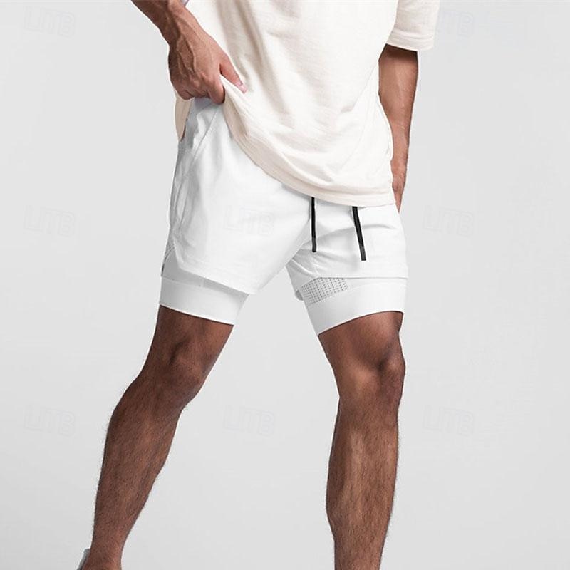 Men's Running Shorts Gym Shorts Sweat Shorts Pocket Drawstring 2 in 1 Elastic Waistband Shorts Outdoor Sports & Outdoor Athletic Breathable Quick Dry Lightweight Soft Marathon Running Workout3