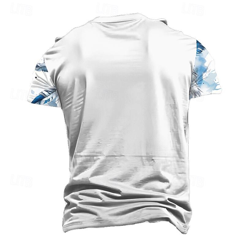 Men's Animal Wolf T Shirt T shirt 3D Print Crew Neck Shirt Fashion Ethnic Athleisure Street Sports Outdoor White Summer Spring Clothing Apparel S M L XL XXL XXXL2