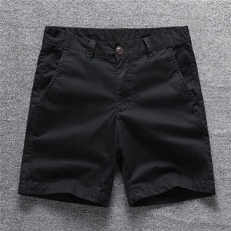 Men's Cargo Shorts Work Shorts Golf Shorts Buttons Pocket Plain Comfort Wearable Short Formal Work Daily Fashion Classic Style Black Red Micro-elastic3