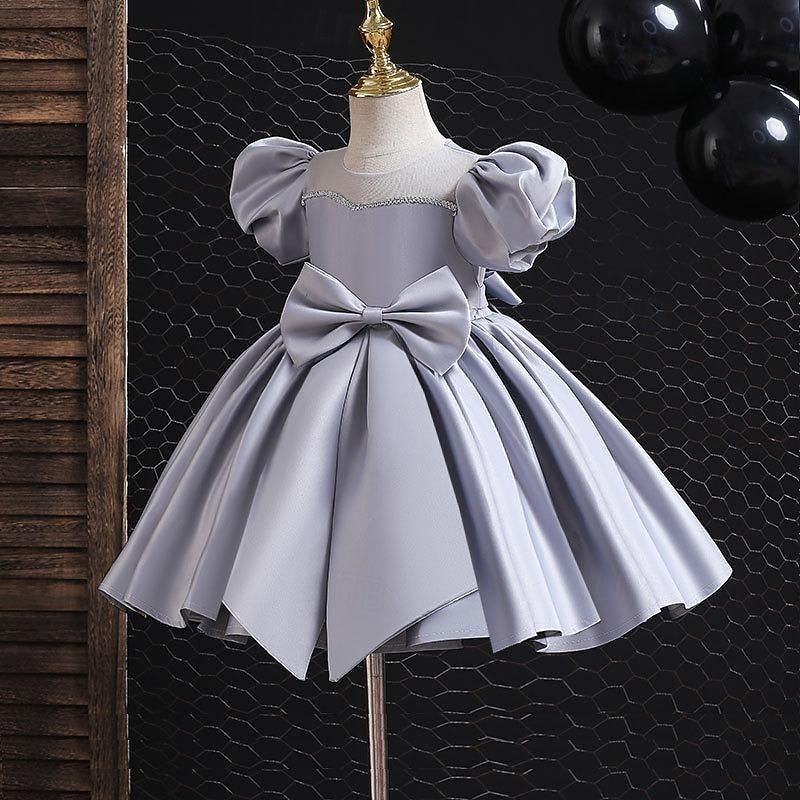 Toddler Girls' Party Dress Sequin Short Sleeve Performance Mesh Cute Princess Polyester Above Knee Sheath Dress Tulle Dress Summer Spring Fall 3-7 Years Silver Black White4