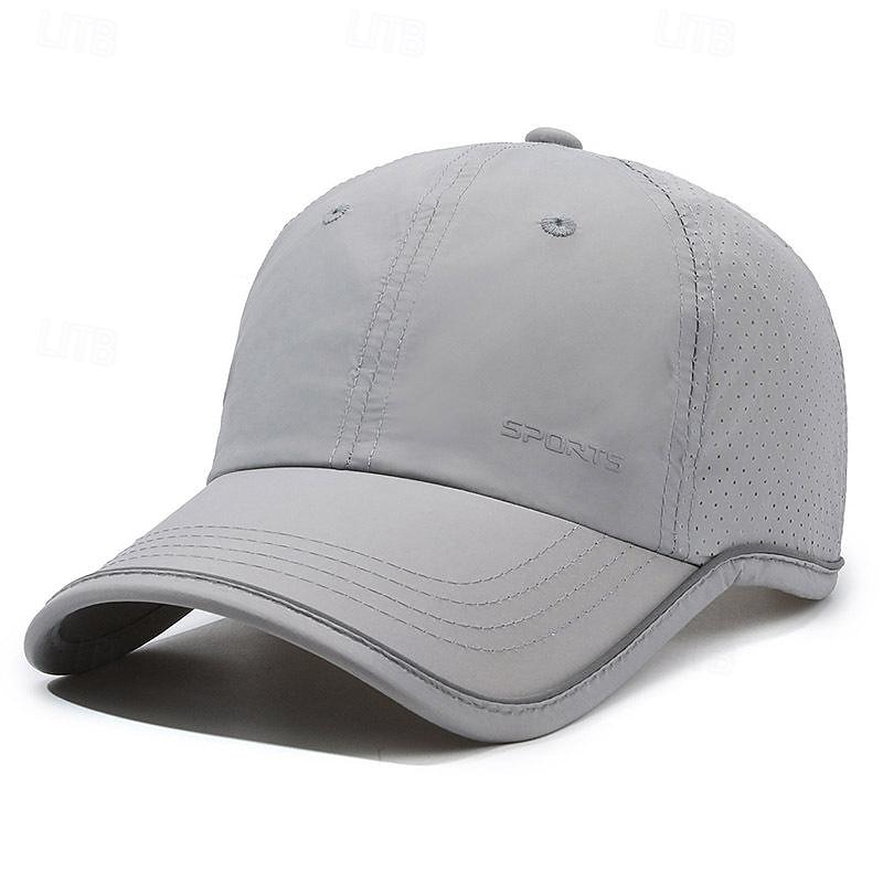 Men's Baseball Cap Sun Hat Trucker Hat Black White Polyester Fashion Casual Street Daily Letter Adjustable Sunscreen Breathable Quick Dry