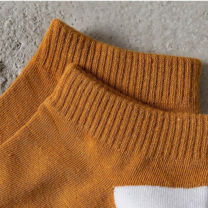 Men's 5 Pack Multi Packs Socks Ankle Socks Low Cut Socks Rainbow Color Color Block Sports & Outdoor Daily Vacation Basic Medium Spring Fall Fashion Casual4