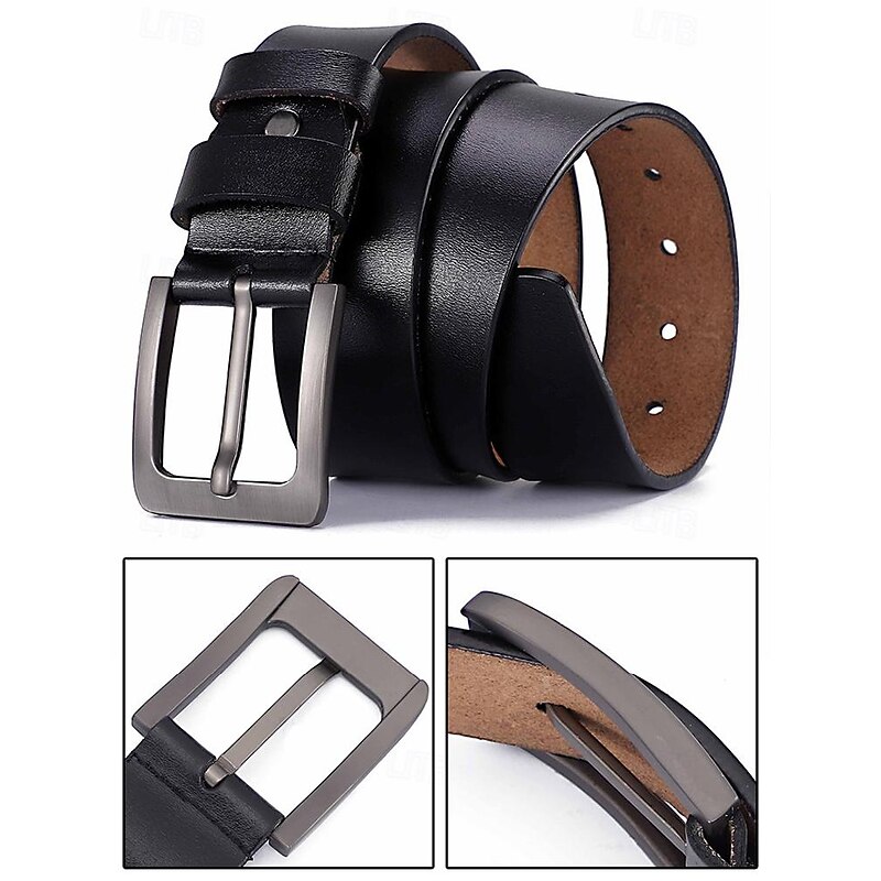 Men's dark brown Black Leather Vintage Fashion4