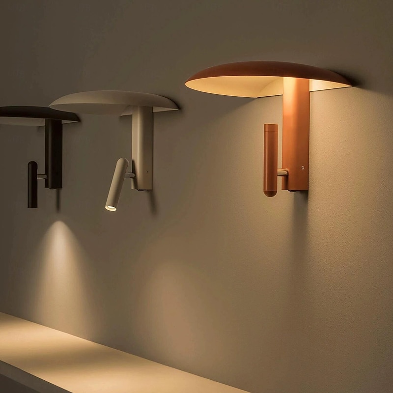 LED Indoor Wall Lights 10W Modern Mushroom Shape Metal Wall Sconce for Bedroom and Bathroom Lighting 110-240V