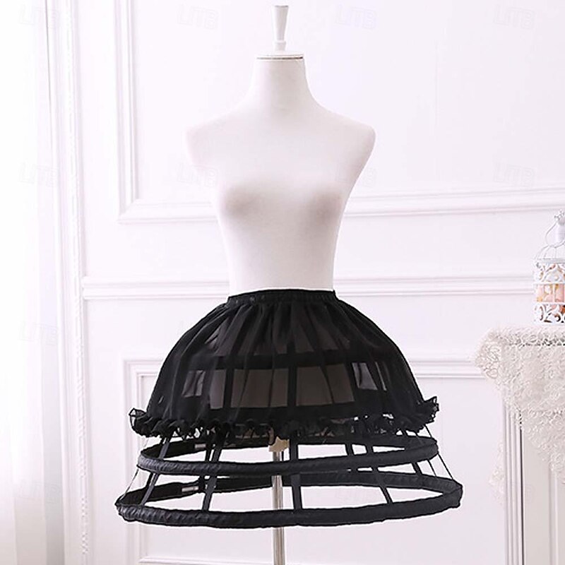 Cosplay Lolita Knee Length Petticoat Hoop Skirt Tutu Under Skirt Princess Fancy Dress Women's Masquerade Party Bachelorette Party Adults' Petticoat2