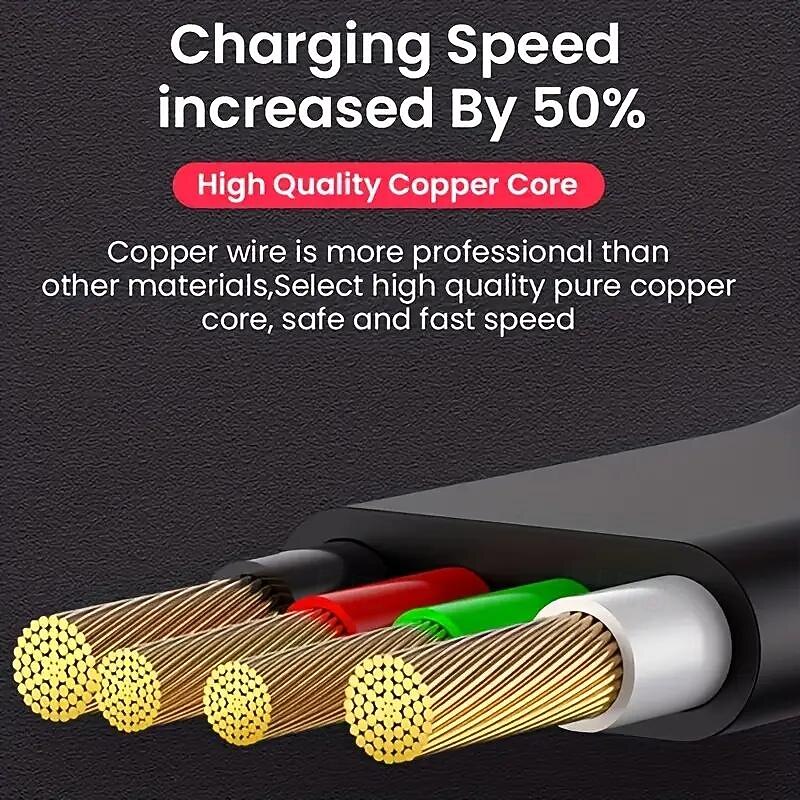 Retractable 3-in-1 Data Cable for Android Apple TYPE-C Charging Storage Cable3