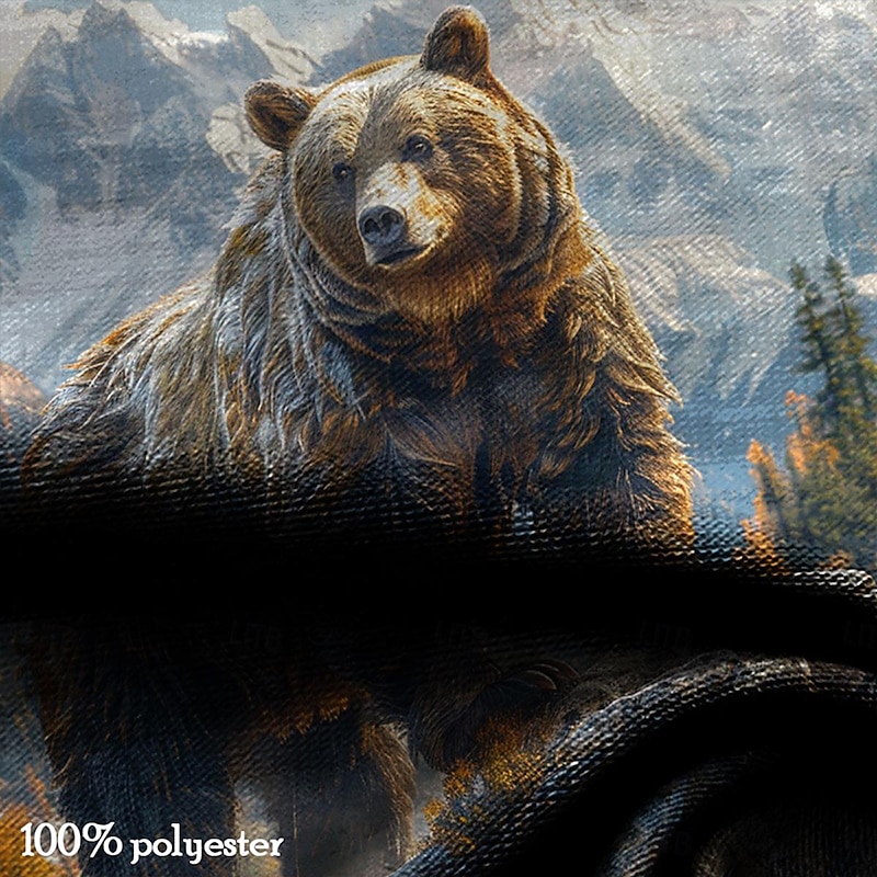 Men's Animal Polar Bear T Shirt T shirt 3D Print Crew Neck Shirt Fashion Athleisure Street Sports Outdoor Blue Dark Blue Summer Spring Clothing Apparel S M L XL XXL XXXL4