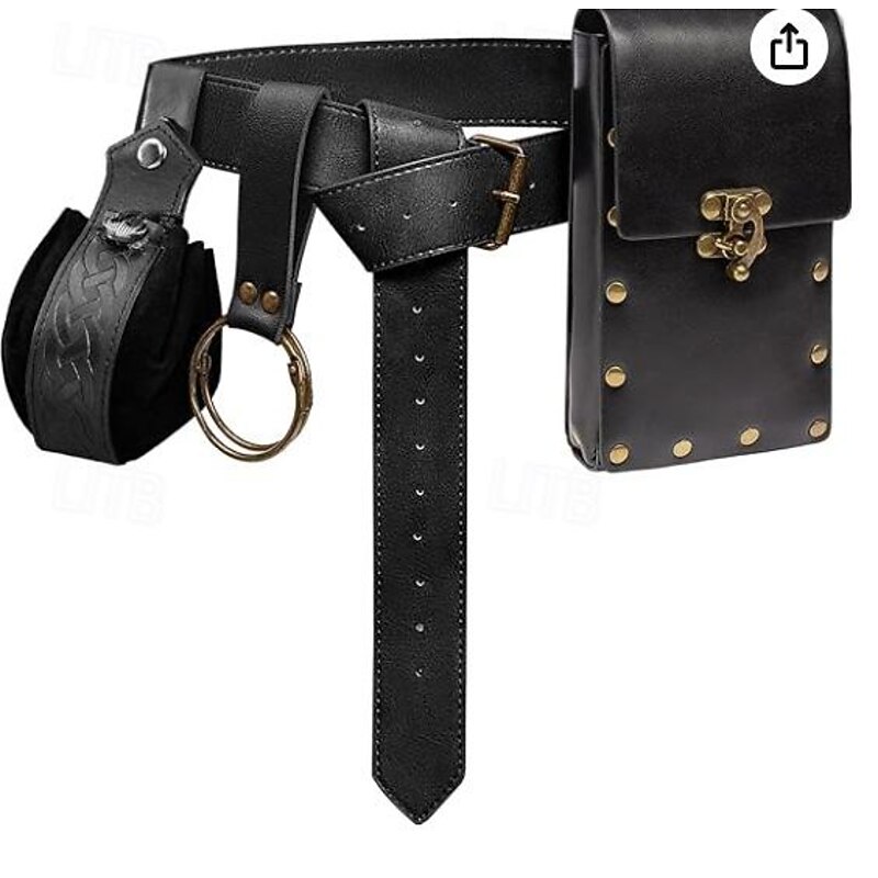 Medieval Renaissance Outfits Knight Ritter Viking Fancy Dress Unisex Celtic Viking Fantasy Halloween Carnival Renaissance Fair LARP Ren Faire Adults' Belt Bag2