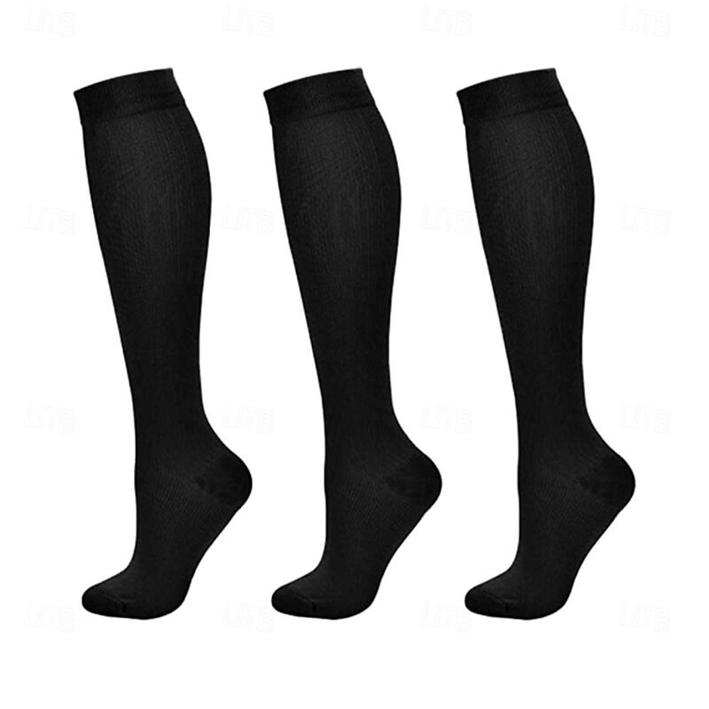 3 Pairs Compression Socks, 15-20mmHg Neuropathy Socks Bunion Socks Closed Toe Compression Stockings for Men Women，Suit for Running,Nurse,Travel,Cycling,Athletic