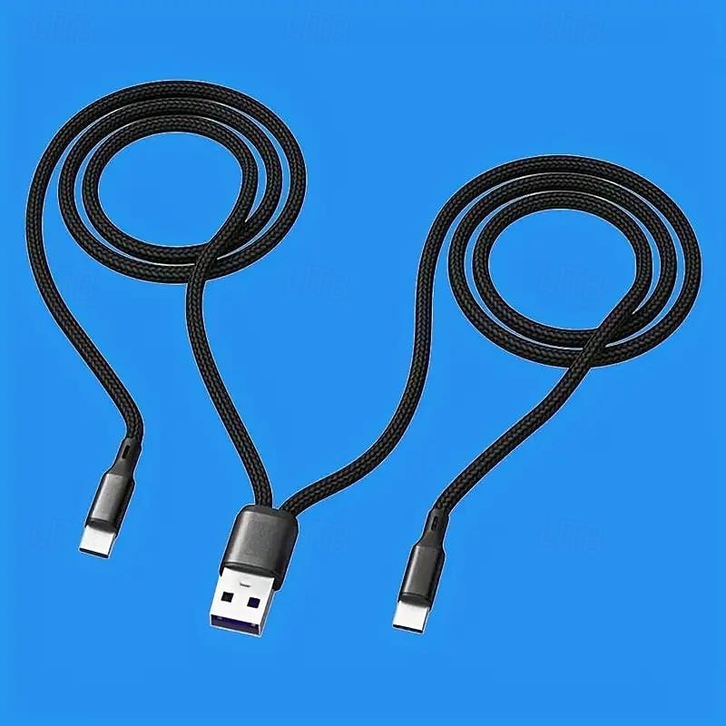 One Tow Two Data Cable Two-in-one Super Fast Charge For Huawei Car Charging Cable