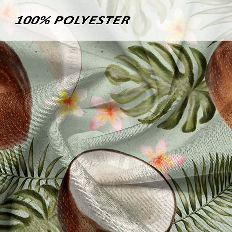 Men's Palm Tree Coconut Summer Hawaiian Shirt Aloha Shirt Short Sleeves Shirt Turndown Hawaiian Casual Resort Outdoor Vacation Street Army Green Green S M L3