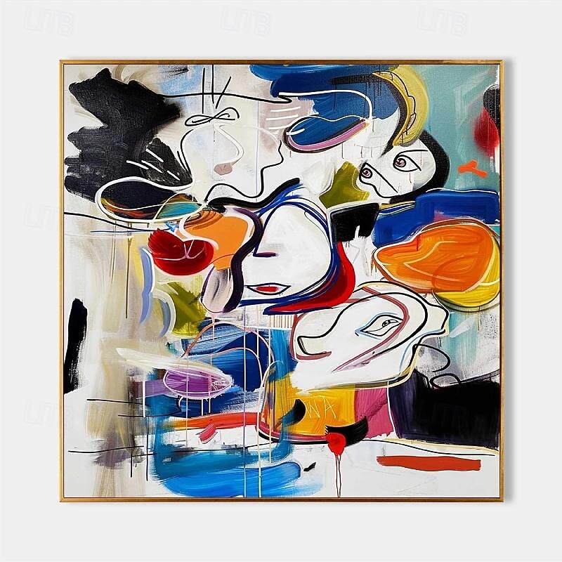 Street art Oil Painting hand painted firgure Textured Canvas Art Modern Art painting Hanmade Ukiyo-e Painting Modern artwork for Living Room Wall Decor2