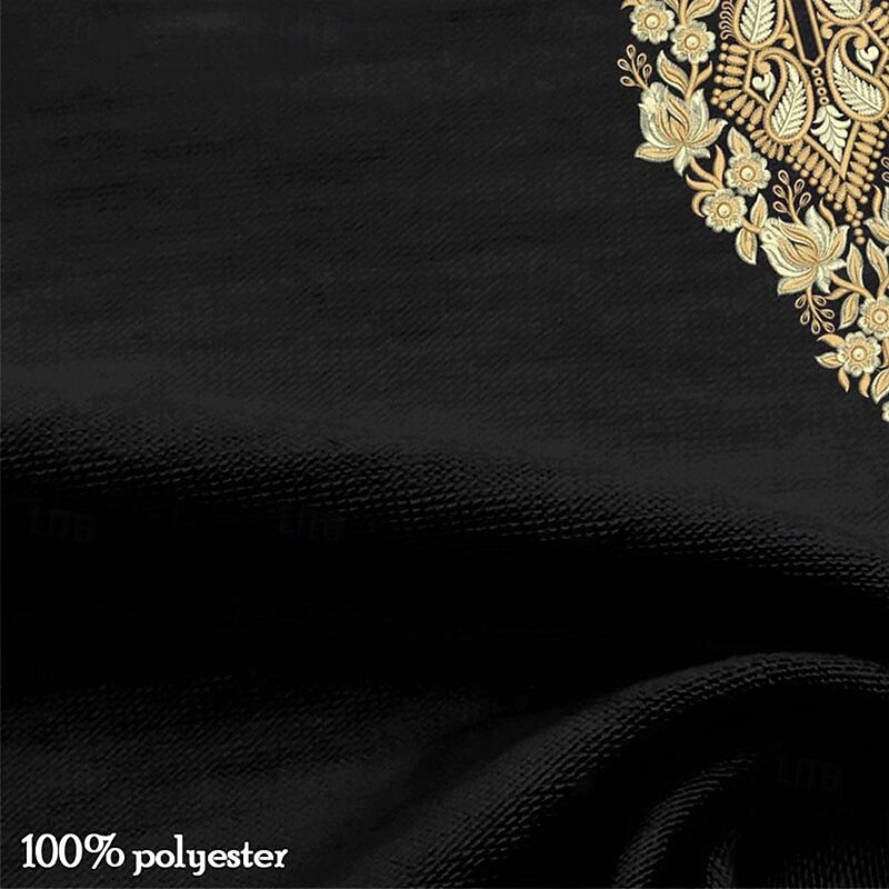 Men's Tribal T Shirt Short Sleeve 3D Print Vacation Fashion Ethnic Casual Summer Spring Black Henley Henley T-Shirt3