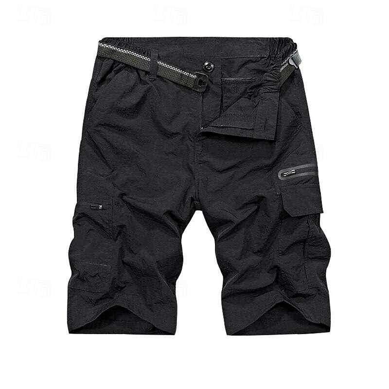 Men's Cargo Shorts Hiking Shorts Military Summer Outdoor Regular Fit Waterproof Quick Dry Breathable Shorts Zipper Pocket Black Army Green Hunting Climbing Camping / Hiking / Caving M L XL XXL XXXL4