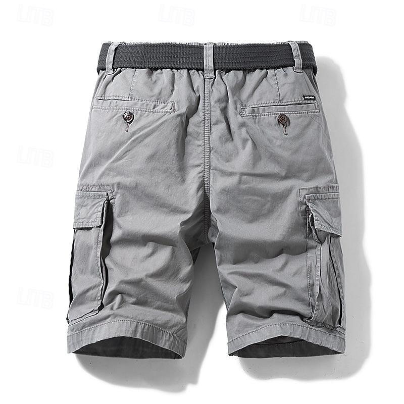 Men's Tactical Shorts Cargo Shorts Shorts Hiking Shorts Buttons Multi Pocket Plain Wearable Short Outdoor Daily Camping & Hiking Fashion Classic Black Army Green3